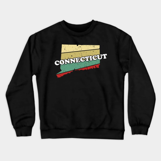 Connecticut State Vintage Retro Souvenir Gift Crewneck Sweatshirt by Wicked Zebra